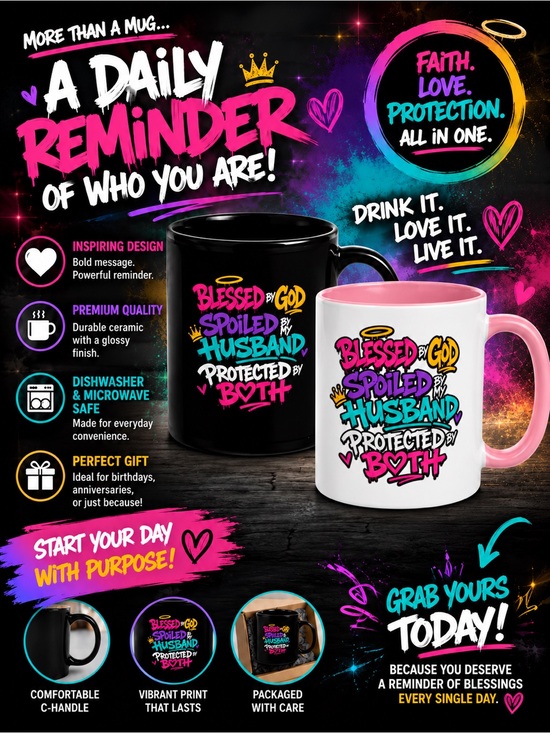 2wenty8 Other - 2wenty8 "Blessed Spoiled Protected" 11oz Mug
